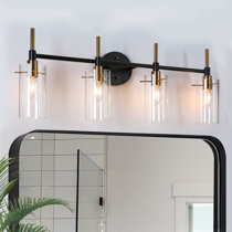 Modern black store vanity light fixture